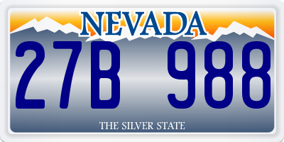 NV license plate 27B988