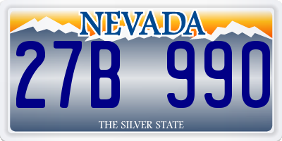 NV license plate 27B990
