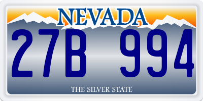 NV license plate 27B994