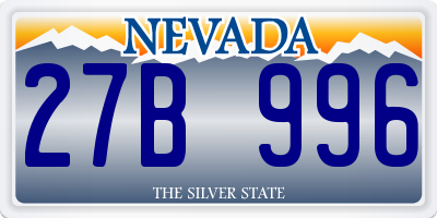 NV license plate 27B996