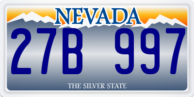 NV license plate 27B997