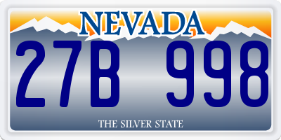 NV license plate 27B998
