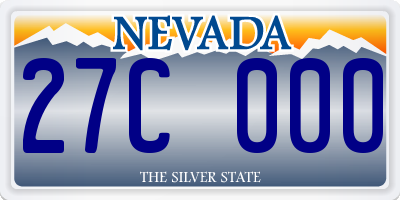 NV license plate 27C000