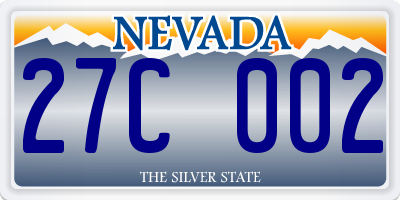 NV license plate 27C002