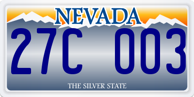 NV license plate 27C003