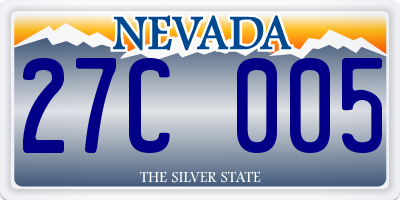 NV license plate 27C005