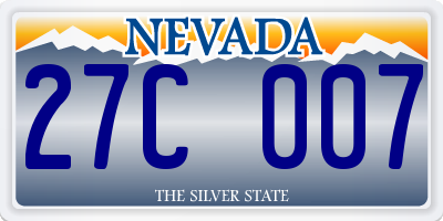 NV license plate 27C007