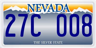 NV license plate 27C008