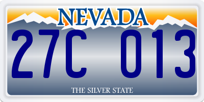 NV license plate 27C013
