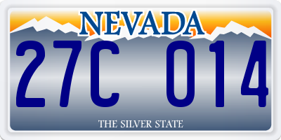 NV license plate 27C014