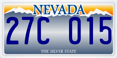 NV license plate 27C015