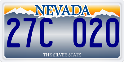NV license plate 27C020