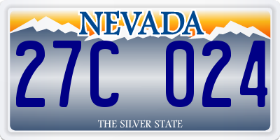 NV license plate 27C024