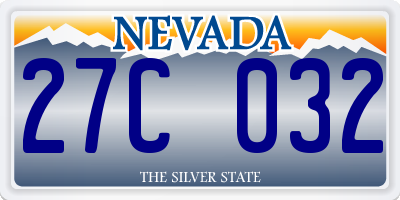 NV license plate 27C032