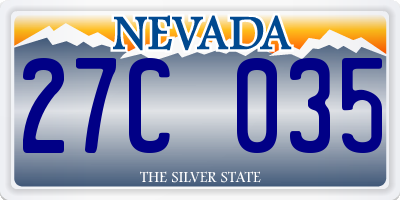 NV license plate 27C035