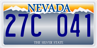 NV license plate 27C041