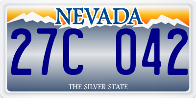 NV license plate 27C042