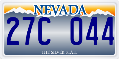 NV license plate 27C044