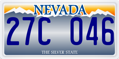 NV license plate 27C046