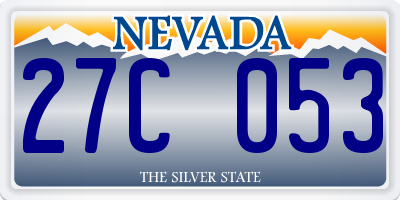 NV license plate 27C053