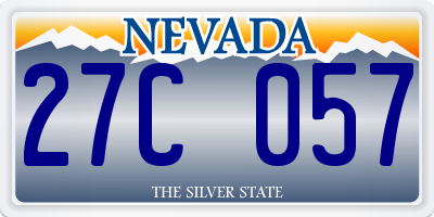 NV license plate 27C057