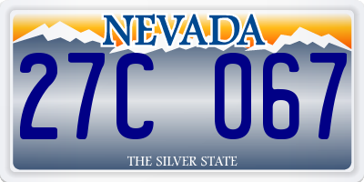 NV license plate 27C067