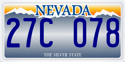 NV license plate 27C078