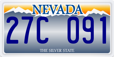 NV license plate 27C091