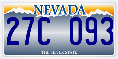 NV license plate 27C093