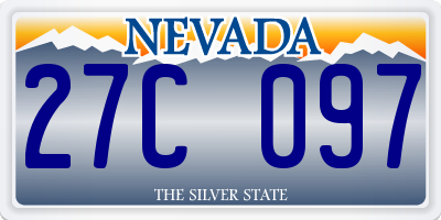 NV license plate 27C097