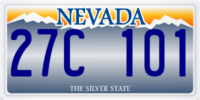 NV license plate 27C101