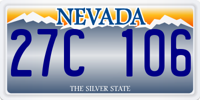 NV license plate 27C106