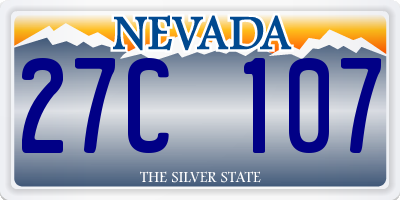 NV license plate 27C107