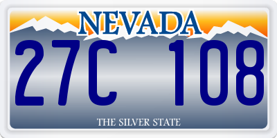 NV license plate 27C108