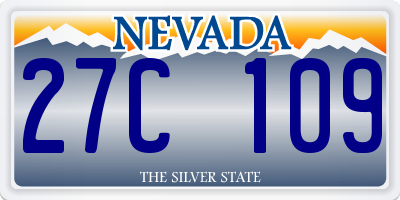 NV license plate 27C109