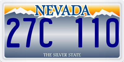 NV license plate 27C110