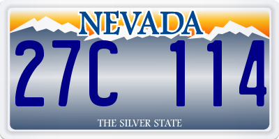 NV license plate 27C114