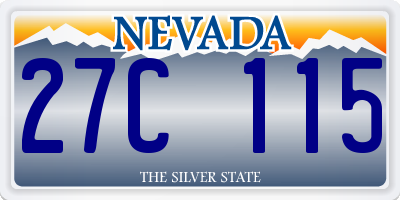 NV license plate 27C115