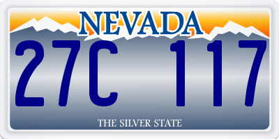 NV license plate 27C117