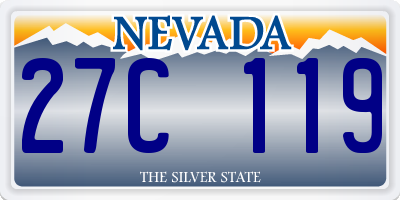 NV license plate 27C119