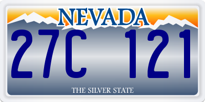 NV license plate 27C121