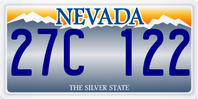 NV license plate 27C122