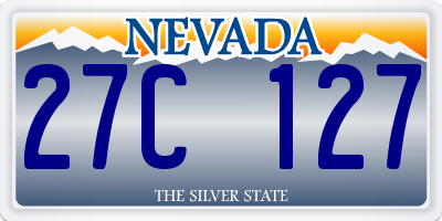 NV license plate 27C127