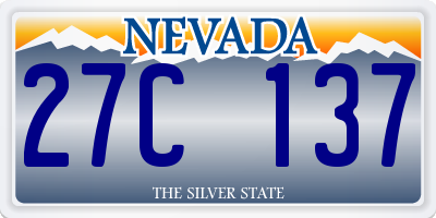 NV license plate 27C137