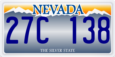 NV license plate 27C138