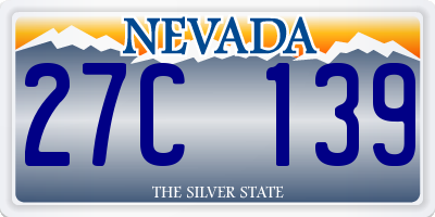 NV license plate 27C139