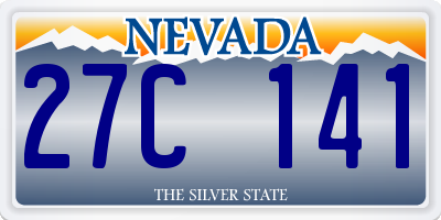 NV license plate 27C141