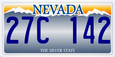 NV license plate 27C142