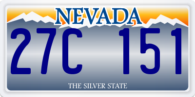 NV license plate 27C151