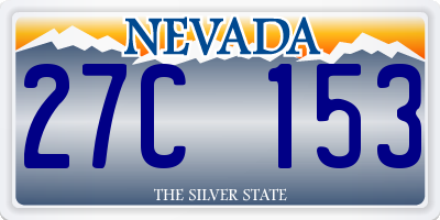 NV license plate 27C153